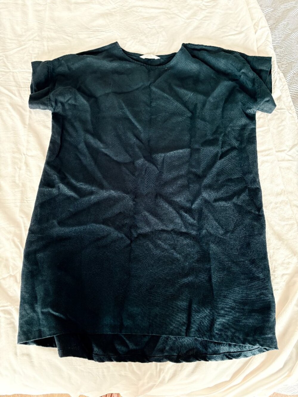 Elizabeth Suzann dark navy blue Linen Dress Handmade